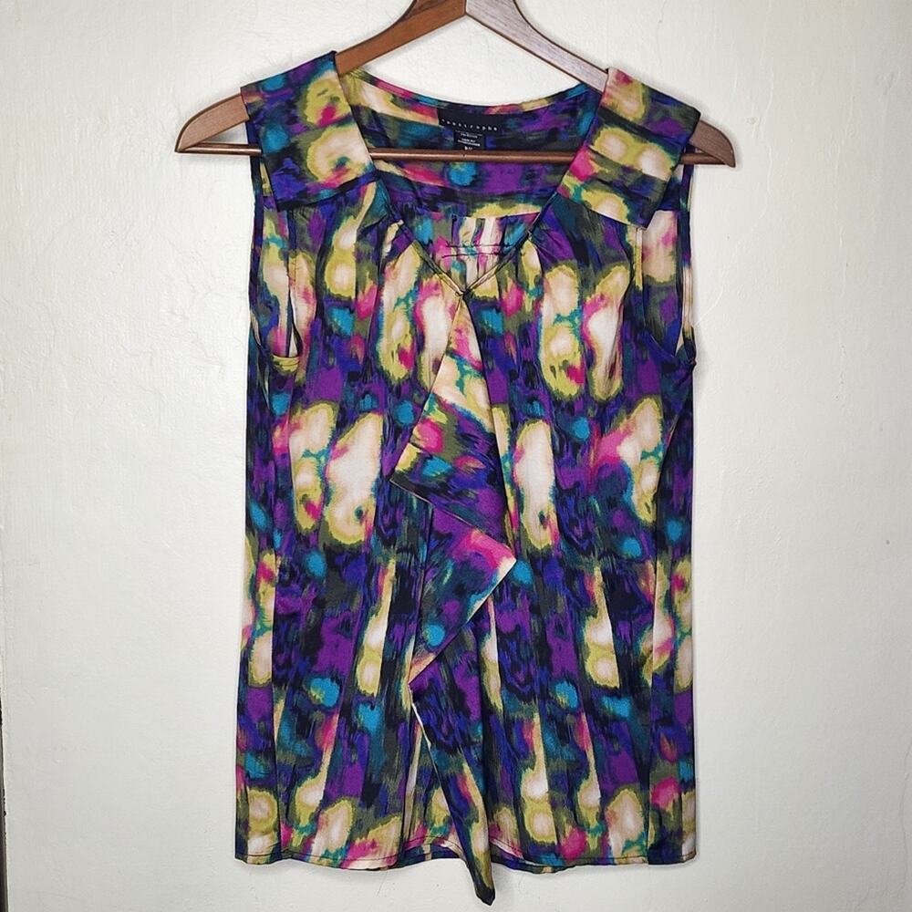 🌻3 For $18 Purple Drape Front Blouse Apostrophe Women's Size Small